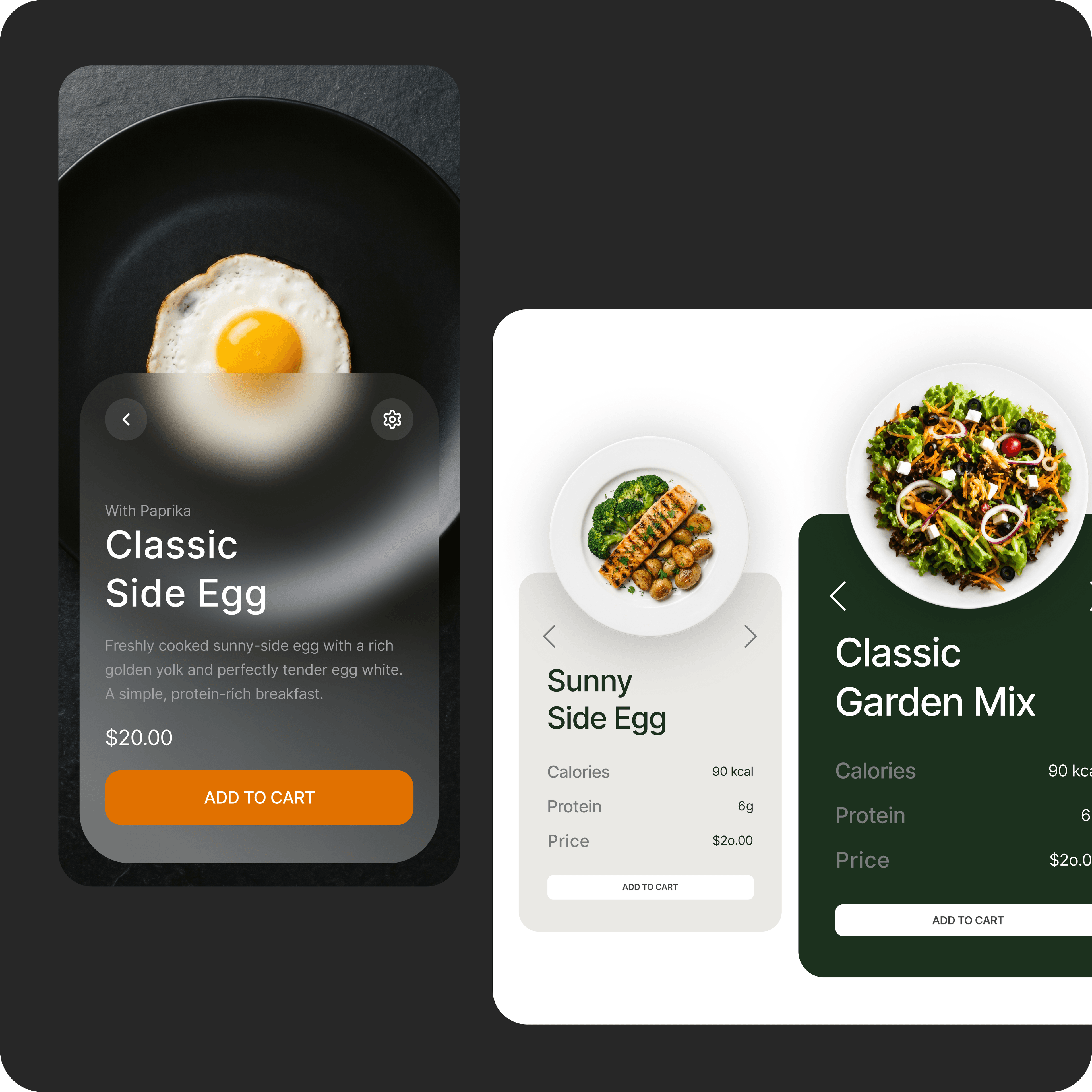 Food app checkout flow