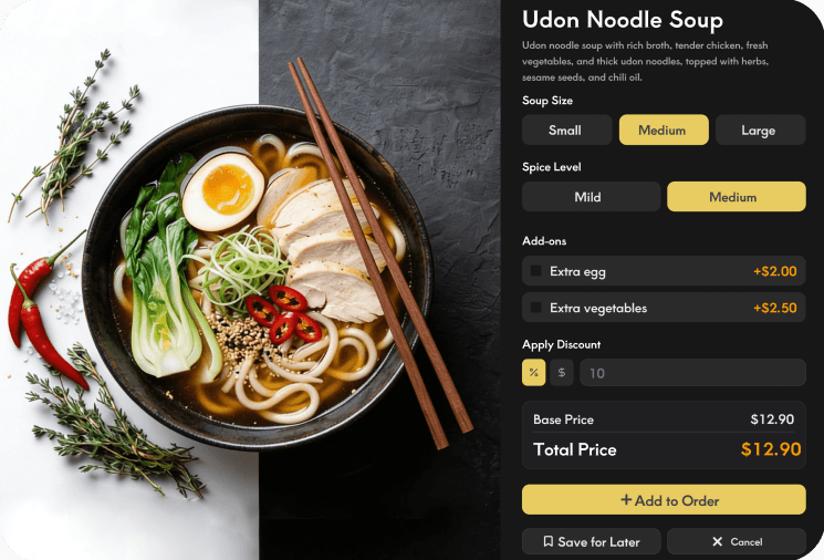 Noodle restaurant POS