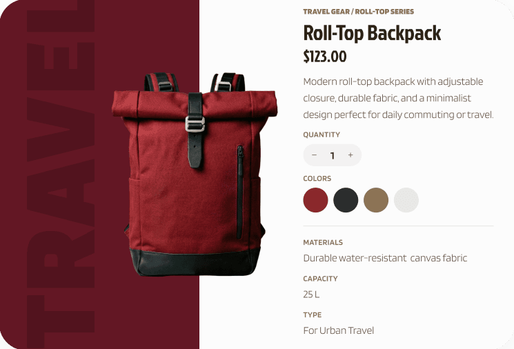 Travel gear store POS