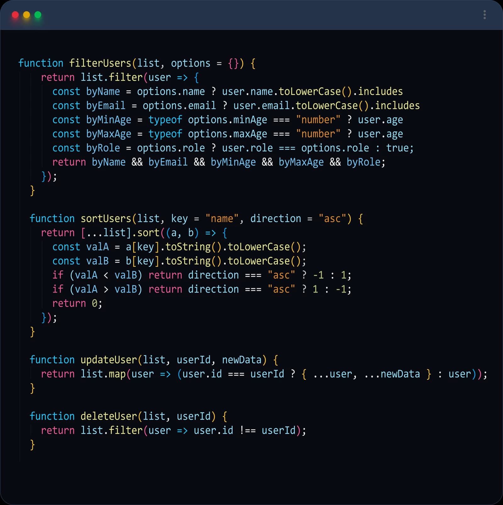 JavaScript module being authored in the code editor