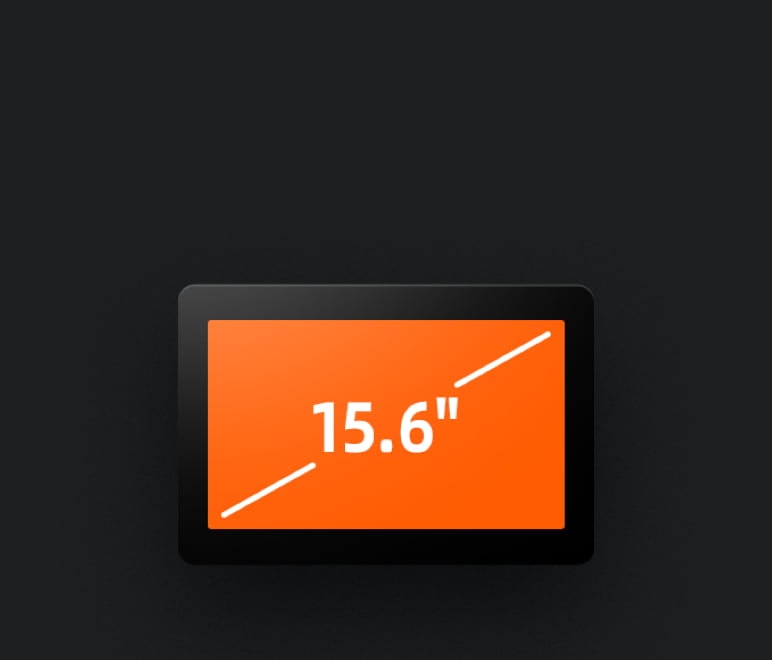 An icon of a 15.6-inch screen