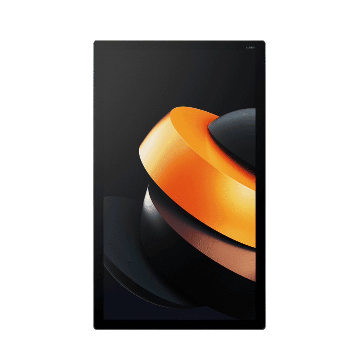 The 27-inch Final Flex seen from the front, portrait, on black