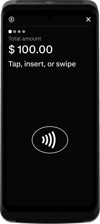 Final Touch Pro handheld terminal showing a card prompt
