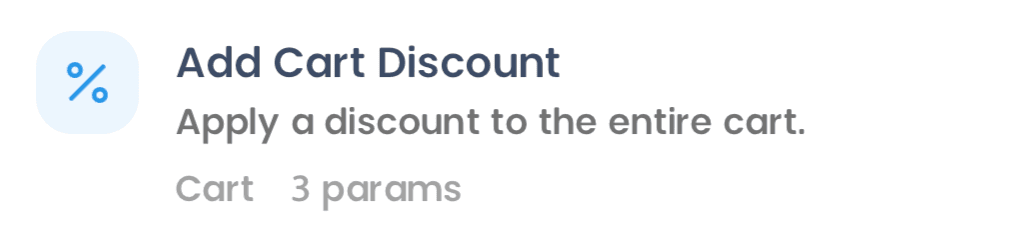 Add Cart Discount block card