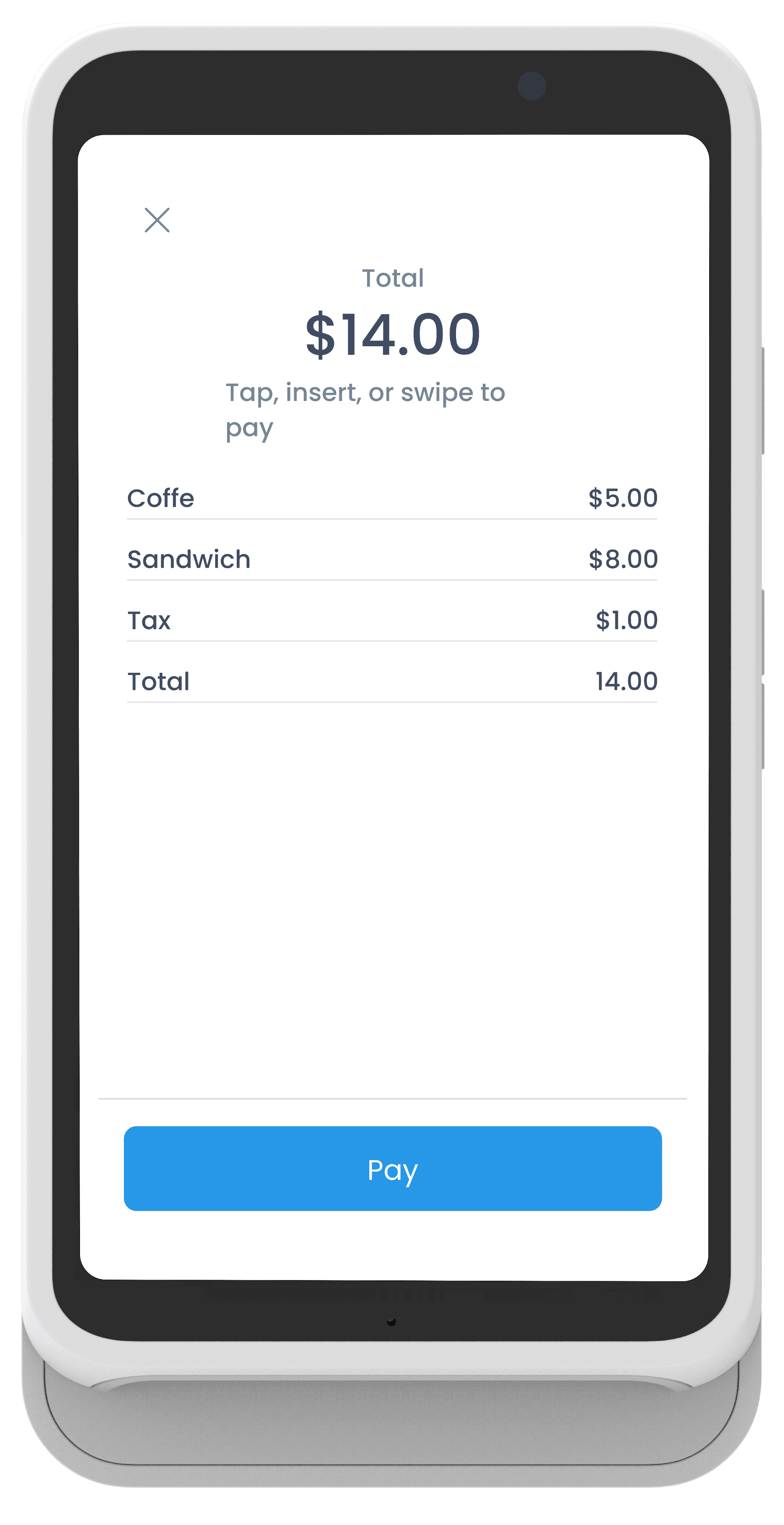 S700 checkout screen