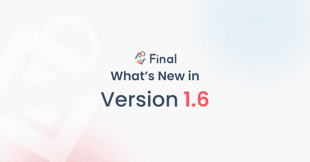 Final 1.6 Now Available
