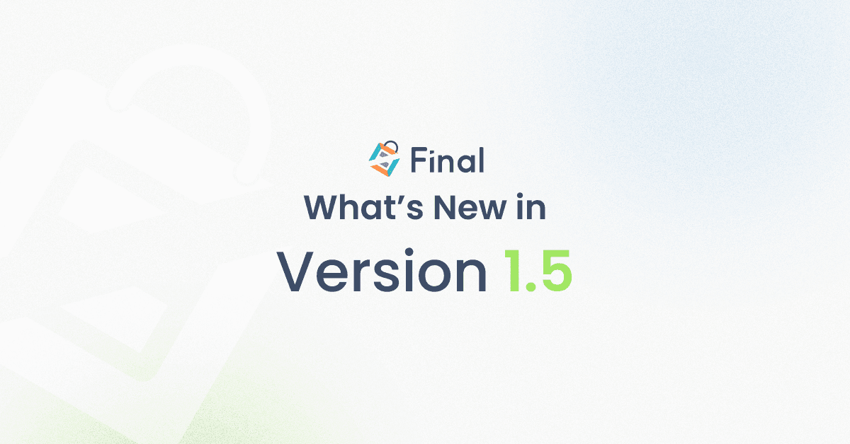 Final 1.5 Now Available