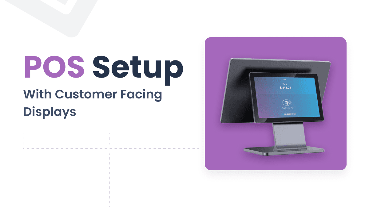 Customer-facing displays showing final pay on the screen