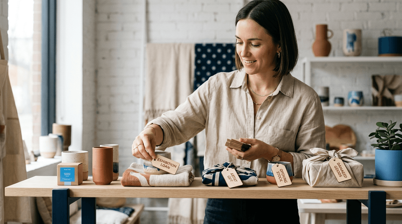 Custom stock adjustment reasons — name your own inventory movements: Merchants can now create and reuse their own stock adjustment reasons in the Adjust Inventory dialog, so movements like exhibition loans, artist gifts, or opening stock are recorded accurately and searchable in Stock History.