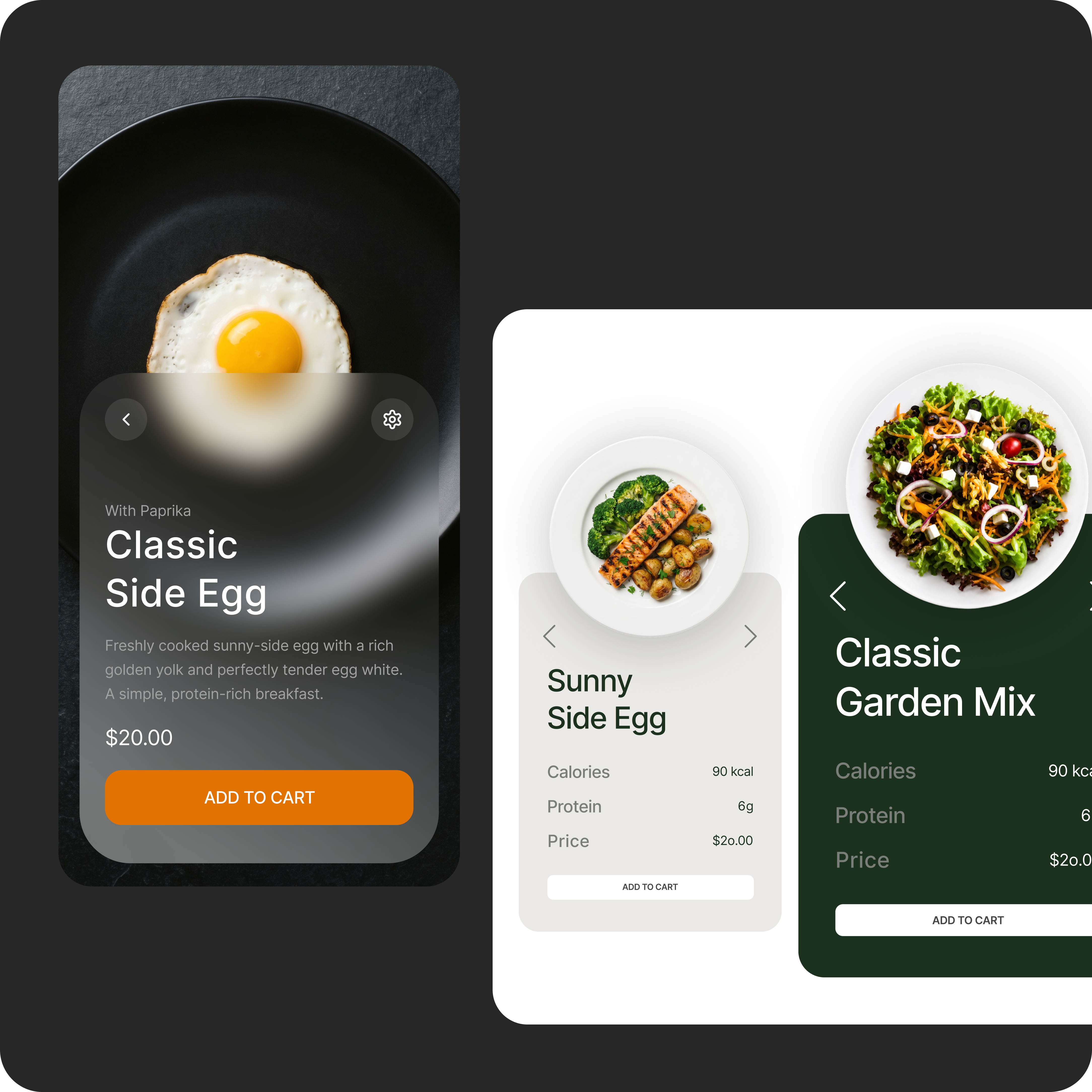 Food app checkout flow