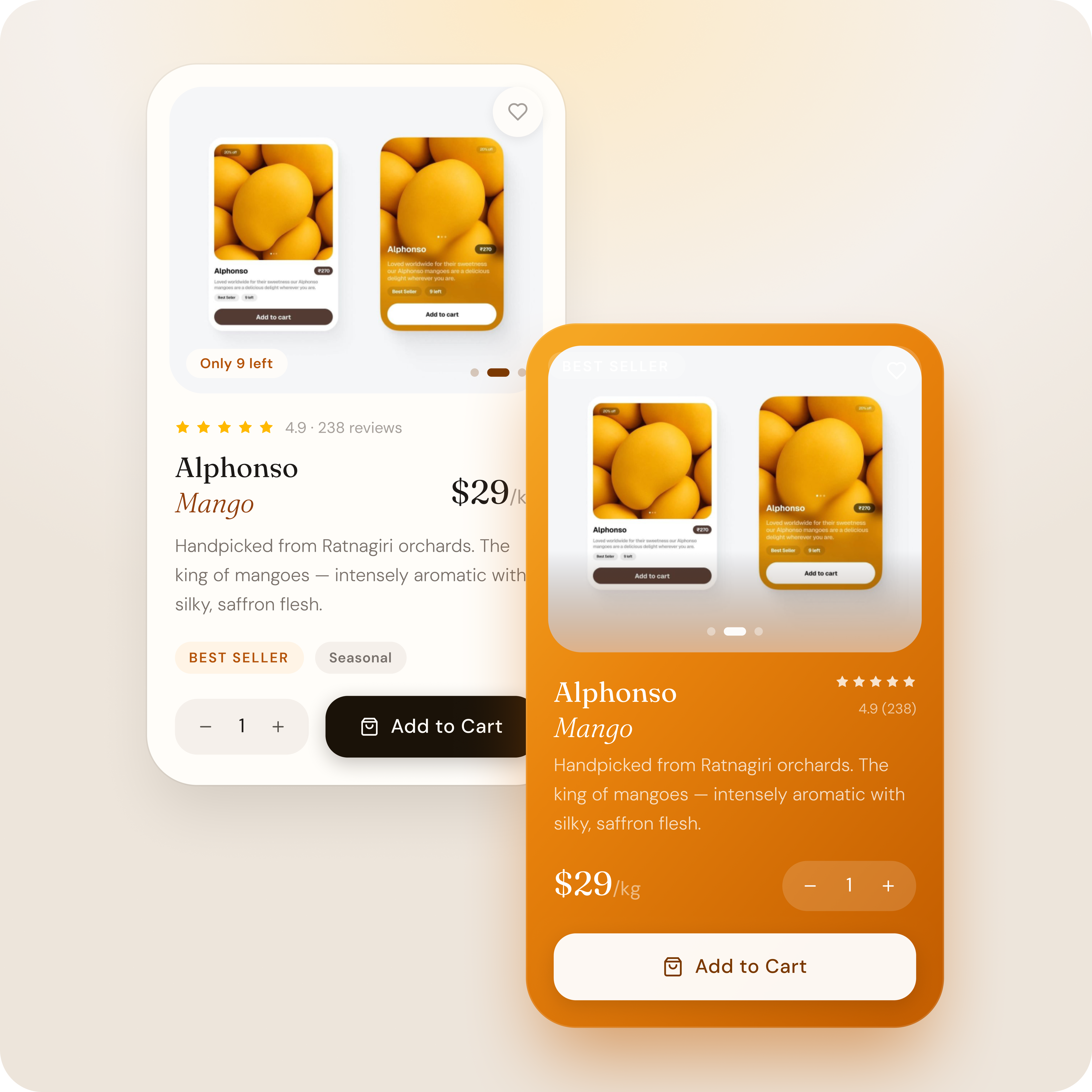 Mango shop checkout flow